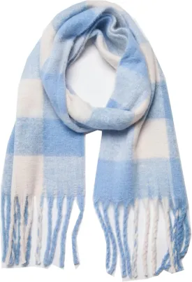 Yatemiole Women's Cashmere Big Coloured Checked Scarf Winter Warm Wrap Scarf