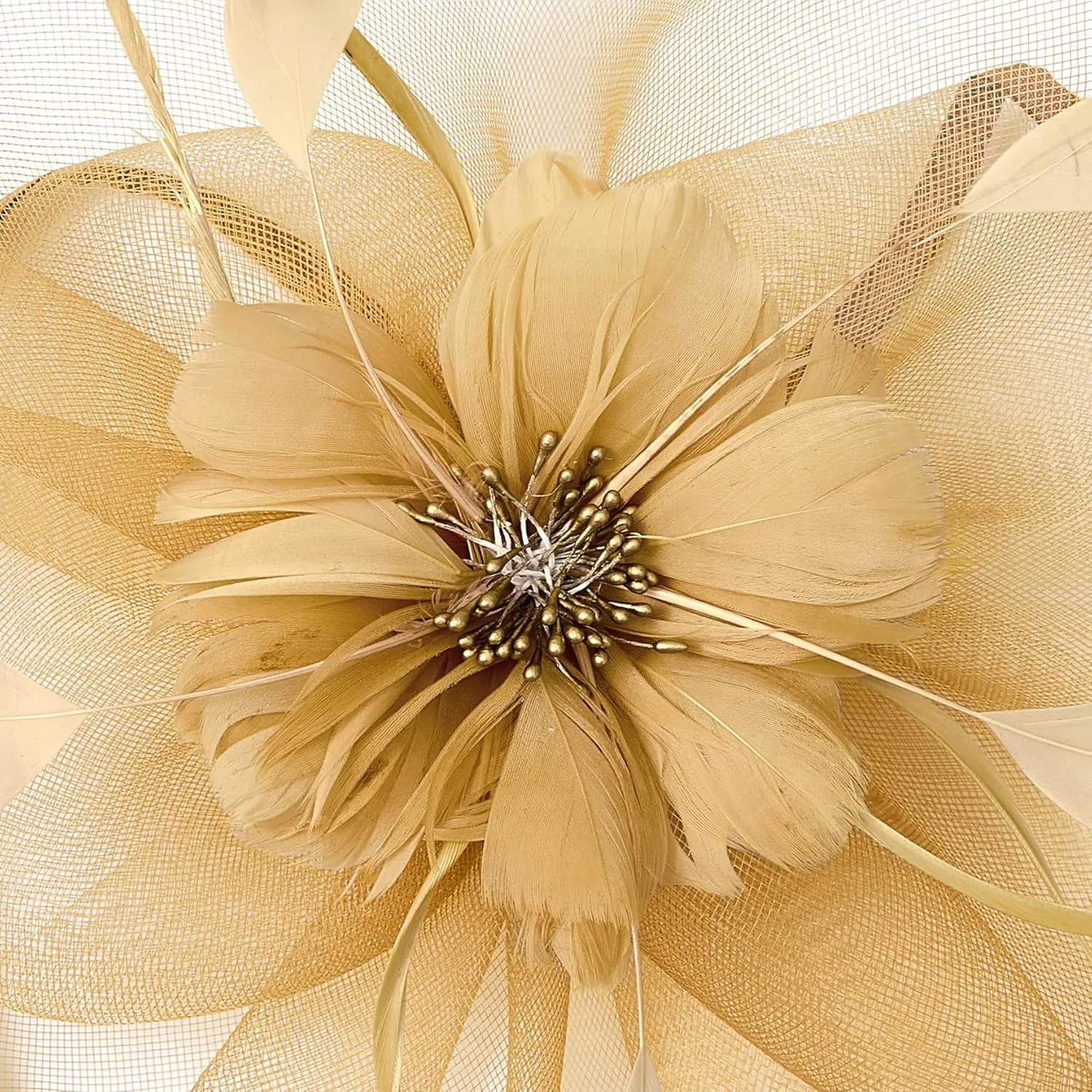 Zando 2025 Kentucky Feather Mesh Fascinators Derby Hats for Women Girls with Clip and Headband Tea Party Wedding Cocktail Hat